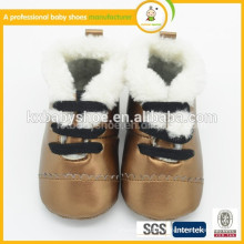 Inverno de alta qualidade quente 2015 atacado Calçado moda sapatos de segurança botas de bebê dourado